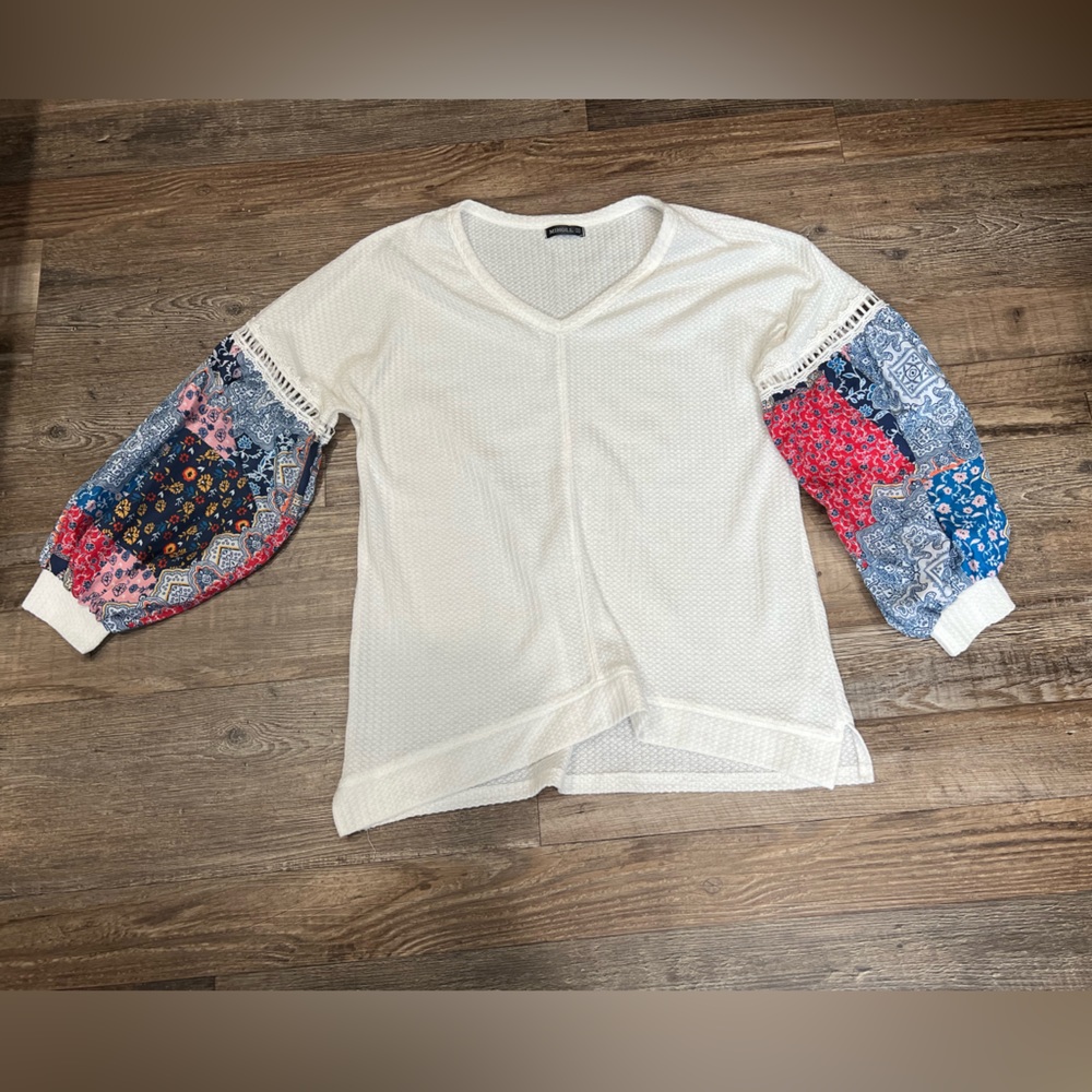 Miholl Women's Boho Waffle Knit Top